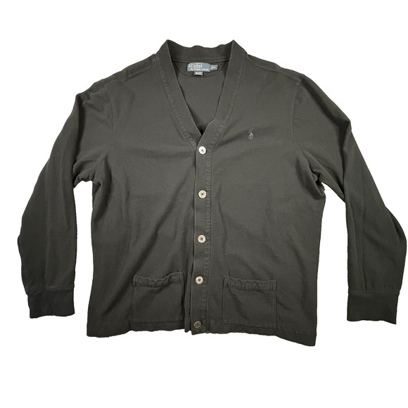 Polo Ralph Lauren Other - Polo Ralph Lauren Men's 2XL Cardigan Sweater Black Cotton SEE DESCRIPTION